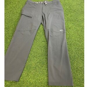 REI Co-op Mens Gray Technical Hiking Pants Built-in Belt Size 35x31